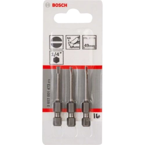 Paquet de 3 embouts plats 0,5X3,0 49MM BOSCH 2607001473 pas cher Secondaire 1 L