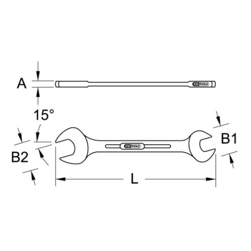 Clé à fourche 10 x 13 mm KS TOOLS 517.0706 photo du produit Secondaire 1 L