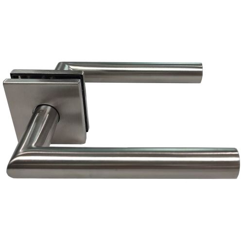 Béquille double JADE slim sans rosace diamètre 19 mm carrée inox brossée HERACLES B-INOX-SLC02 photo du produit