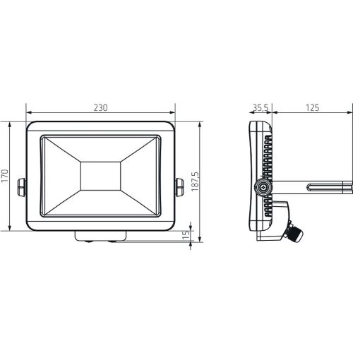 Projecteur LED 30 W theLeda B30L W WH blanc &eacute;volutif THEBEN 1020694 photo du produit Secondaire 4 L