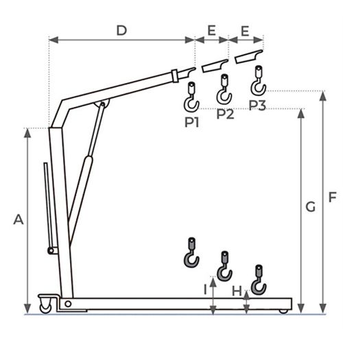 Grue d'atelier manuelle Stockman pliable - SC500 photo du produit Secondaire 1 L