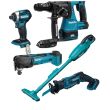Pack 5 outils 18 V (DTD154 + DJR183 + DHR243 + DTM51 + DCL180) + 3 batteries 5 Ah + chargeur + coffret MAKPAC MAKITA DLX5045TJ photo du produit Secondaire 7 S