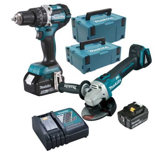 MAKITA Pack de 2 batteries 18V 5Ah Li-ion avec témoin de charge