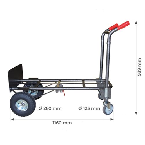 Diable / chariot Stockman acier 2 en 1 250 / 350 kg - STA2 photo du produit Secondaire 3 L