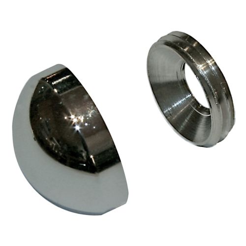 Cache vis sphérique diamètre 15mm laiton chromé 10 pièces - GUITEL - 9018D15S03E10 pas cher