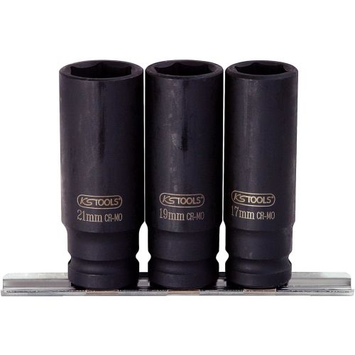 Jeu de 3 douilles à chocs 1/2 '' sur rail de 17 à 21 mm KS TOOLS 515.0103 photo du produit Principale L