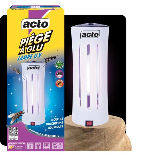 Piège à glu avec lampe U.V 30 m2 ACTO INSECTICIDES LAMP12 photo du produit Secondaire 2 L