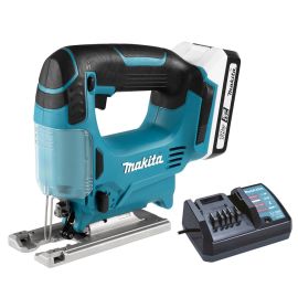 Scie sauteuse Hobby 18V Makita JV183DWE + 2 batteries 1,5 Ah + chargeur en boîte en carton photo du produit Principale M