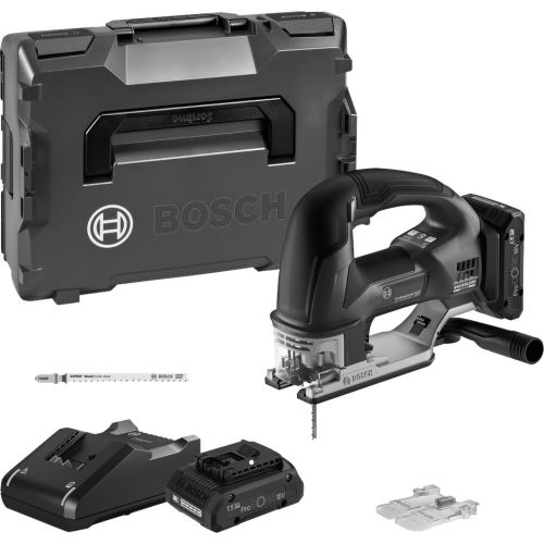 Scie sauteuse 18V 18V-155 BC + 2 batteries ProCore 4 Ah + chargeur en coffret L-BOXX - BOSCH - 06015B1002 pas cher