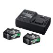 Booster pack 2 batteries Multi-Volt Hikoki 18 - 36 V / 8 - 4 Ah + chargeur UC18YSL3 - UC18YSL3WFZ photo du produit