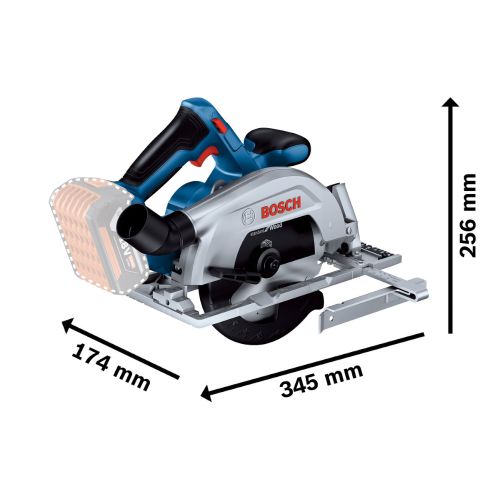 Scie circulaire 18 V GKS 18V-57-2 (sans batterie ni chargeur) en coffret L-BOXX BOSCH 06016C1201 photo du produit Secondaire 2 L