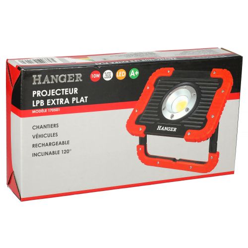 Projecteur de chantier LED 10 W extra plat sur batterie Lithium HANGER 170501 photo du produit Secondaire 5 L