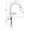 Mitigeur évier monotrou à bec tube mobile ADELE - ROCA - A5A8B87C00 pas cher Secondaire 1 S