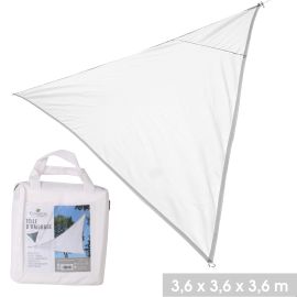 Toile d'ombrage triangle en polyester 3,6 x 3,6 x 3,6 m pas cher