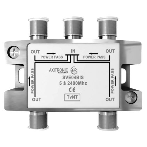 Répartiteur terrestre et satellite avec passage d’alimentation 4 sorties - CAE GROUPE - SVE04BIS pas cher Principale L