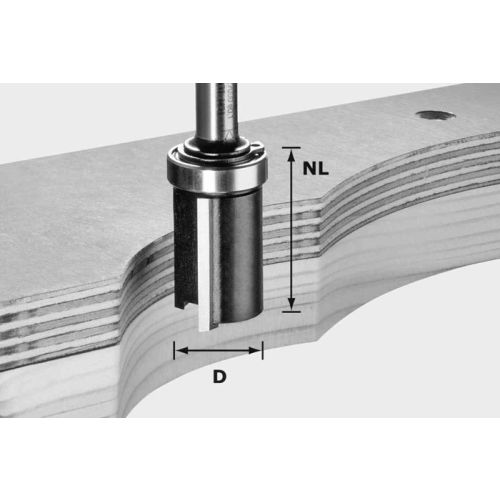 Fraise à affleurer HW S8 D19/NL25 - FESTOOL - 491028 pas cher