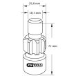 Entraîneur de volant moteur manuel 1/2'' pour Scania KS TOOLS 455.0070 photo du produit Secondaire 1 S
