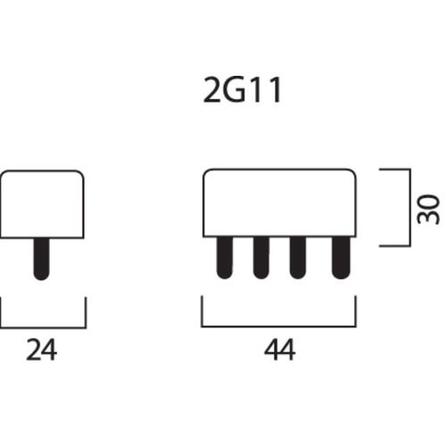 Lampe fluo-compacte LYNX-L 18 W 840 2G11 SYLVANIA 0025656 photo du produit Secondaire 2 L