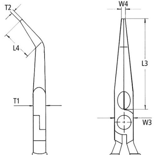 Pince à becs demi-ronds coudée isolante 1000 V 200 mm KNIPEX 26 26 200 photo du produit Secondaire 1 L