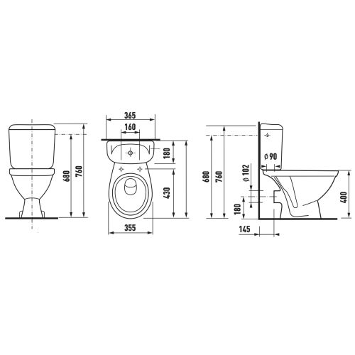 Pack WC surélevé NEO sortie horizontale - ROCA - WM821015U00BD01 pas cher Secondaire 1 L