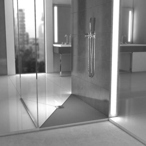 Receveur FUNDO PRIMO carr&eacute; 900x900x40mm trou central sans bonde - WEDI - 73735170 pas cher Secondaire 3 L