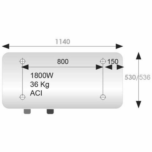 Chauffe-eau électrique 200L ZENEO Aci Hybride horizontal mural - ATLANTIC - 155420 pas cher Secondaire 5 L