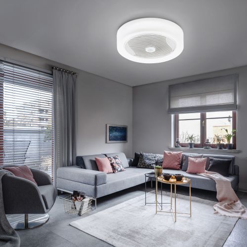 Ventilateur de plafond AIR-LIGHT CROWN 95 W 40 cm blanc - FARELEK - 112436 photo du produit Secondaire 2 L