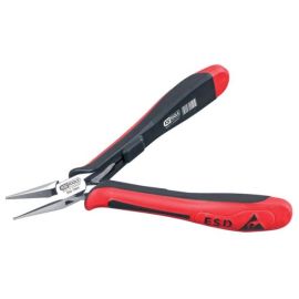 Pince à becs Ks Tools demi-ronds striés ESD 130 mm - 500.7065 photo du produit Principale M