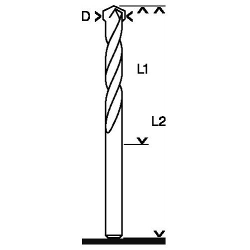 Foret CYL-9 MultiConstruction diamètre 6mm longueur 100mm - BOSCH - 2608596053 pas cher Secondaire 1 L