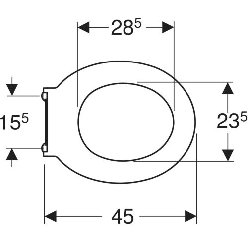 Lunette d'abattant RENOVA COMFORT adapt&eacute;e PMR antibact&eacute;rien fixation par le dessus GEBERIT 500.680.01.1 photo du produit Secondaire 3 L