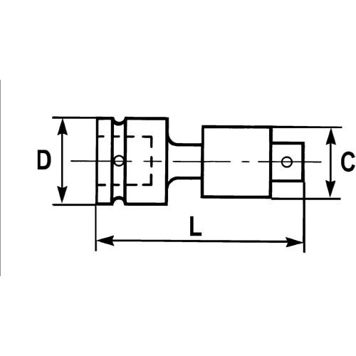 Cardan impact 3/8'' - SAM OUTILLAGE - NJ-240 pas cher Secondaire 1 L