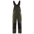 Cotte à bretelles + stretch vert kaki/noir T42L - BLÅKLÄDER - 269513304599C148 pas cher