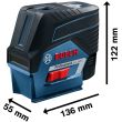 Laser point et ligne 12V GCL 2-50 C Rouge en coffret L-BOXX - BOSCH - 0601066G03 pas cher Secondaire 3 S