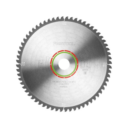 Lame de scie circulaire LAMINATE/HPL HW 260x2,5x30 WZ/FA64 - FESTOOL - 494606 pas cher Secondaire 1 L