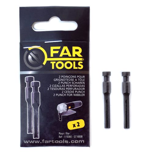2 poinçons pour grignoteuse GT 600B 115080 FARTOOLS 115084 photo du produit Secondaire 1 L