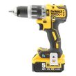 Perceuse-visseuse à percussion Brushless XR 18 V + 2 batteries 5 Ah + chargeur + coffret Tstak DEWALT DCD797P2 photo du produit Secondaire 2 S