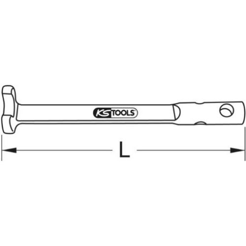 Cl&eacute; &agrave; fourche coud&eacute;e bronzeplus 13x160 mm KS TOOLS 963.8463 photo du produit Secondaire 1 L