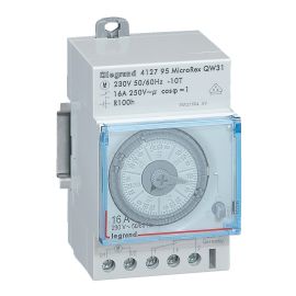 Interrupteur horaire analogique modulaire programmable manuel hebdomadaire cadran vertical - LEGRAND - 412795 pas cher Principale M