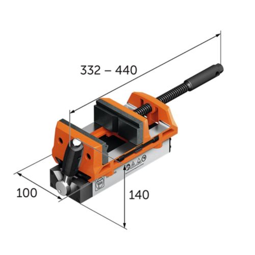 Aimant magnétique VERSAMAG avec largeur de mors 100 mm FEIN 90701003020 photo du produit Secondaire 2 L