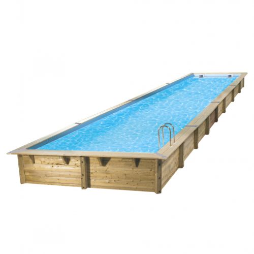 Piscine LINEA 350x1550 H155cm liner bleu 75/100 - UBBINK - 7504552 pas cher Principale L