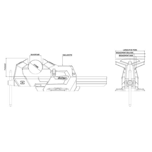 Etau grande capacité ouverture 320 mm longueur 280 mm DOLEX SERAK280 photo du produit Secondaire 4 L