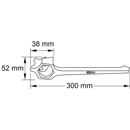 Clé ouvre-bidons BRONZEplus 300 mm KS TOOLS 963.8271 photo du produit Secondaire 1 L
