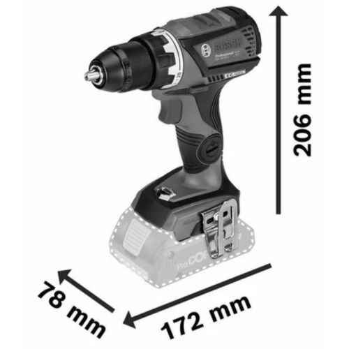 Perceuse-visseuse 18V GSR 18V-60 C PROFESSIONAL (sans batterie ni chargeur) - BOSCH - 06019G1102 pas cher Secondaire 1 L