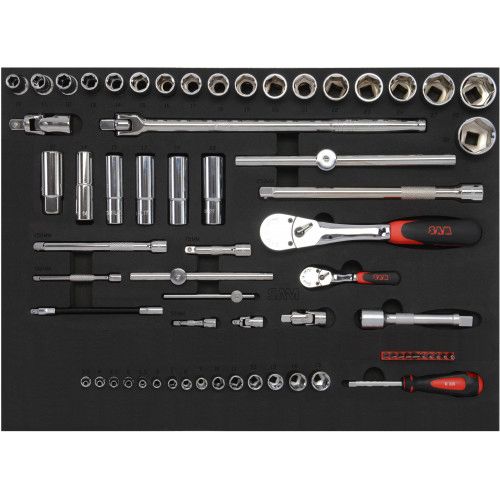 Composition de 135 outils en module mousse - SAM OUTILLAGE - CPP-135PM pas cher