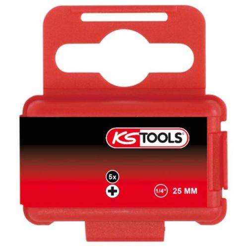 Boîte de 5 embouts de vissage 1/4'' Phillips 25 mm PH0 KS TOOLS 911.2394 photo du produit Secondaire 2 L