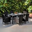 Ensemble repas 7 pièces Dining en acier noir M39 photo du produit Secondaire 4 S