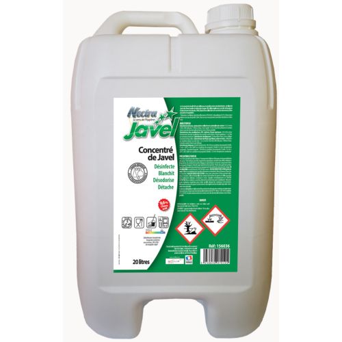 Eau de javel concentr&eacute;e 9,6% bidon de 20L - MIEUXA - 156036 pas cher