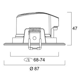 Spot encastrable LED YOURHOME blanc IP44 480lm 840 - SYLVANIA - 0005271 pas cher Principale M