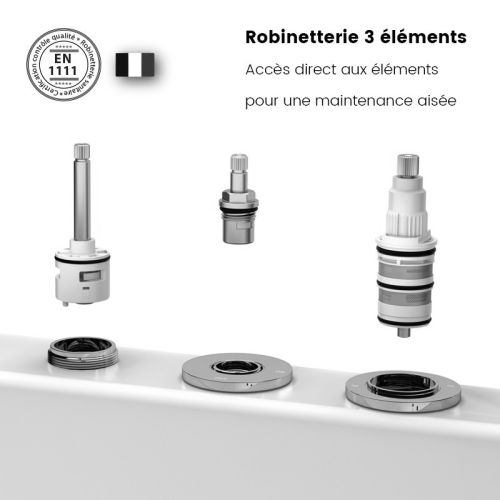 Baignoire balnéo 51 jets SIRIUS 170 IPOWER droite 2 places en angle - THALASSOR - SIRIUS170D-IP pas cher Secondaire 4 L