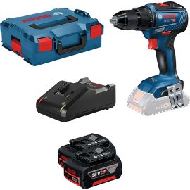 Perceuse-visseuse 18V GSR 18V-55 + 2 batteries 5Ah + chargeur rapide + coffret L-BOXX - BOSCH pas cher Principale M